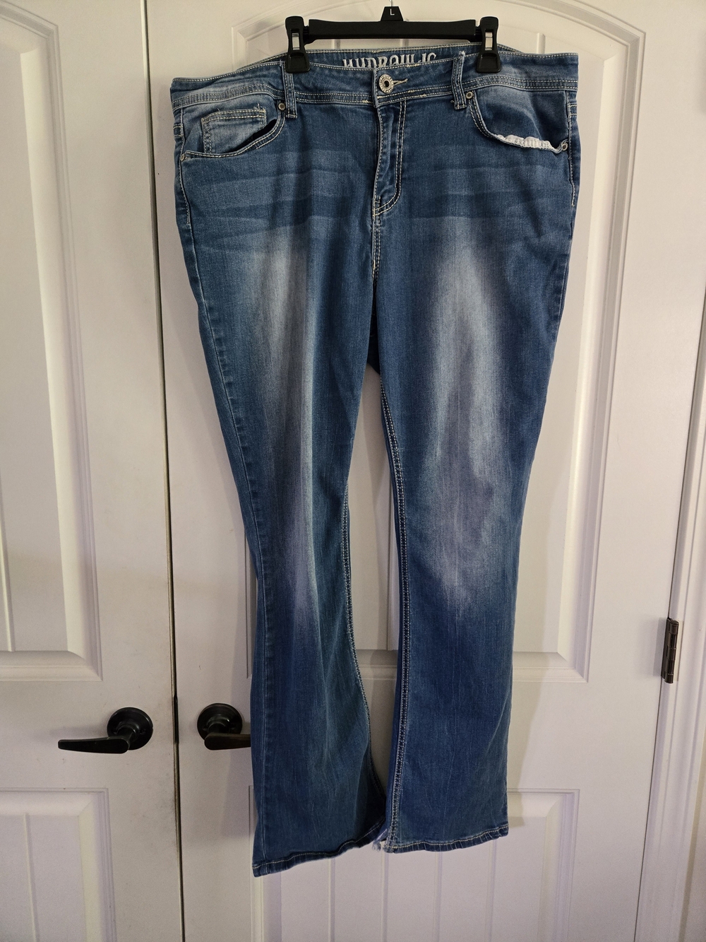 Hydraulic Medium Wash Curvy Bootcut Denim Jeans 18